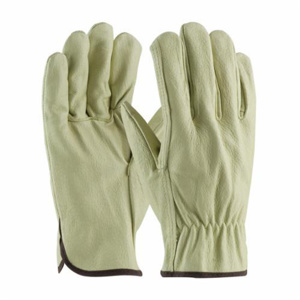 PIP Economy <em class="search-results-highlight">70</em>-301 Series Unlined Straight Thumb and Slip-on Cuff Drivers Gloves Small Natural Nylon, Pigskin Leather