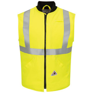 Bulwark CoolTouch® 2 High Vis Insulated Reflective Trimed Vests Hi-Viz Yellow Medium 45 cal/cm2