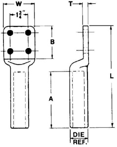 Sefcor AL Series Compression Lugs 12.13 in