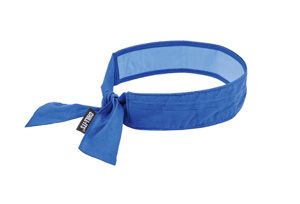 Ergodyne Chill-Its® 6700CT Evaporative Cooling Bandanas with Cooling Towel One Size Fits Most Blue Polyvinyl Alcohol (PVA)