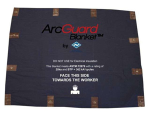 NSA ArcGuard® 25 kA Arc Suppression Eyelet Blankets ASTM F2676 48 x 60 in Black