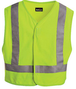 Workwear Outfitters Bulwark FR High Vis Reflective Hook & Loop Vests S/M High Vis Lime Type R, Class 2, 107 Class E