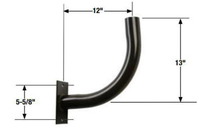 Utility Metals RABX Series Right Angle Brackets 9/16 inch diameter, minimum of 4 inch square pole