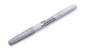 Newell Brands Sharpie Fine Point Permanent Markers Silver 12 Per Box