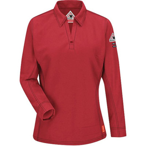 Workwear Outfitters Bulwark FR iQ Series® Polos Large Red Womens