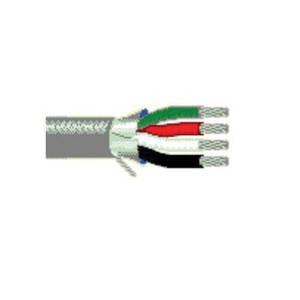 Belden 300 V Foil Shield Multi-conductor Cable 18 AWG 18/4 Stranded OAS (Overall Shield) 1000 ft Reel Chrome