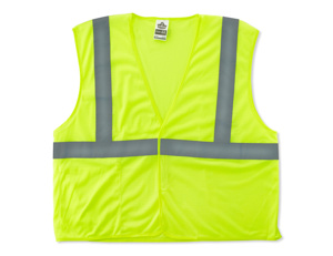 Ergodyne GloWear® High Vis Series 8210HL Type R Class 2 Economy Mesh Safety Vests Lime S/M