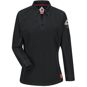 Workwear Outfitters Bulwark FR iQ Series® Polos Large Black Womens