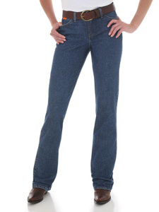 Wrangler FR Boot Cut Jeans Womens Blue Cotton 7