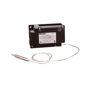 Nelson Heat Tracing Systems TF4 Series Single Pole - Ambient or Line Sensing Specialty Thermostat - Line Voltage 120/240/480 V 22 A Black