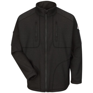 Workwear Outfitters Bulwark FR Grid Fleece Jackets 3XL Tall Black