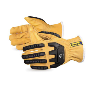 Superior Glove Endura® Oilbloc™ Impact-resistant AR Leather Driver Gloves XL Tan Goatskin Leather, Oilbloc™