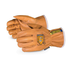Superior Glove Endura® Oilbloc™ Waterstop™ AR Leather Winter Drivers Gloves Large Brown Goatskin Leather, Oilbloc™, Waterstop™