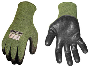 Youngstown Glove AR FR 4000 Coated Work Gloves Medium Black/Green Cut A7, Puncture 4