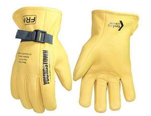 Youngstown Glove FR 10 in Leather Protectors 9 - 9.5 Tan Cut A3, Puncture 4 Coats®, Goatskin Leather, Kevlar®