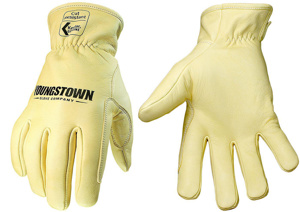 Youngstown Glove FR High Dexterity Standard Cuff Leather Gloves XL Cream Cut A3, Puncture 4 Goatskin Leather