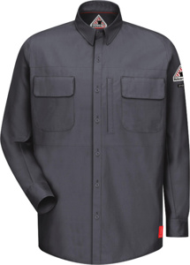 Workwear Outfitters Bulwark FR iQ Series® Lightweight Button Work Shirts Large Tall Charcoal Mens