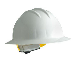 Bullard Classic Series Model C33R Full Brim Ratcheted Hard Hats - Xcel Logo 6-1/2 - 8 in 6 Point Ratchet Xcel Energy White