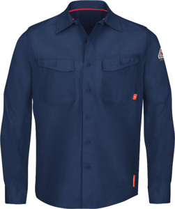 Workwear Outfitters Bulwark FR iQ Series® Relaxed Button Work Shirts 2XL Tall Navy Mens