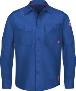 Workwear Outfitters Bulwark FR iQ Series® Relaxed Button Work Shirts 2XL Tall Royal Blue Mens