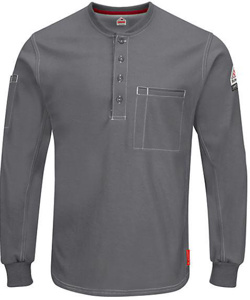 Workwear Outfitters Bulwark FR iQ Series® Comfort Plus Lightweight Henleys Large Charcoal Mens