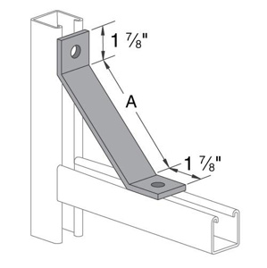 Power-Strut Corner Angle Brace 18 inch Electrogalvanized Steel