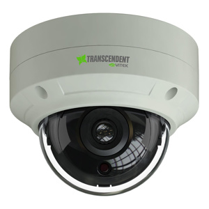 Vitek Transcendent 3 MP Indoor/Outdoor WDR IP Vandal Resistant Dome Camera with 24 IR LEDs