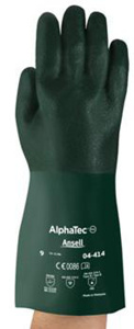 Ansell Chemical Protection Gloves Large Green PVC