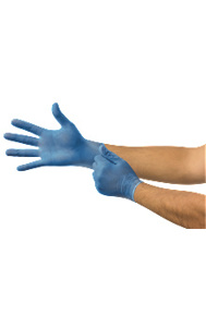 Ansell Duratouch® 34-650 Disposable Powder-free Gloves Large Vinyl Blue