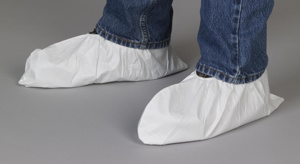 Lakeland MicroMax® NS Elastic Ankle Disposable Shoe Covers L/XL White