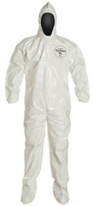 DuPont™ Tychem® 4000 Hooded Bound Seam Disposable Coveralls 2XL White Unisex