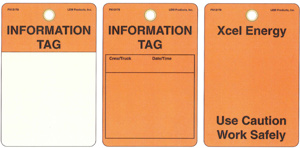 Trident Solutions LEM FN Series Self-laminating Information Tags Information Tag. Use Caution Work Safely PVC Black/Orange 4 x 6 in