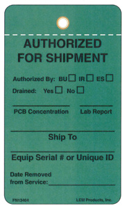 Trident Solutions LEM FN Series Self-laminating Authorized for Shipment Tags Authorized for Shipment PVC Black on Green 3.25 x 5.5 in