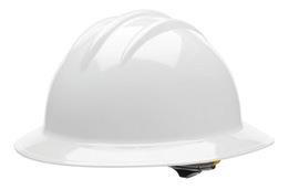 Bullard Classic Series Model C33R Full Brim Ratcheted Hard Hats - Xcel Logo 6-1/2 - 8 in 6 Point Ratchet White