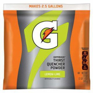 Gatorade® G Series Instant Powder Dry Drink Mixes Lemon Lime 2-1/2 gal 32 Per Case