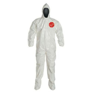 DuPont™ Tychem® 4000 Hooded Bound Seam Disposable Coveralls 2XL White Unisex