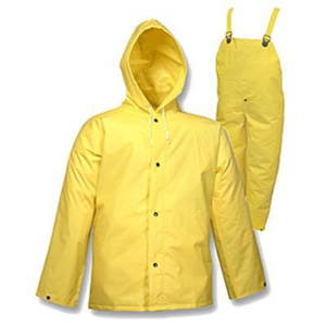 Tingley FR DuraScrim™ 3-Piece Rain Suits - Bib, Hood, Jacket Large Yellow Mens