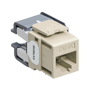 Leviton 6110G-R-6 eXtreme™ Series Channel Rated Snap-in Jack Inserts Ivory