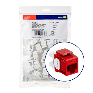 Leviton 61110-B-6 eXtreme™ QuickPort® Series Keystone Jack Inserts
