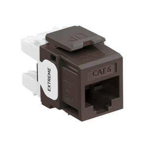 Leviton 61110-R-6 eXtreme™ QuickPort® Series Keystone Jack Inserts Brown