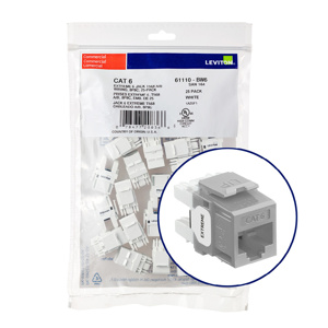 Leviton 61110-B-6 eXtreme™ QuickPort® Series Keystone Jack Inserts