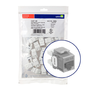 Leviton 5G110-B-5 eXtreme QuickPort® Series Keystone Jack Inserts Gray