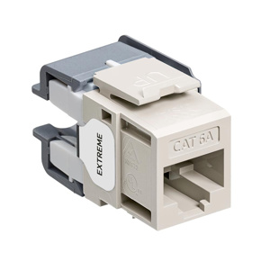 Leviton 6110G-R-6 eXtreme™ Series Channel Rated Snap-in Jack Inserts Almond
