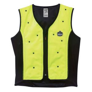 Ergodyne Chill-Its® Dry Evaporative Cooling Full Zip Vests XL High Vis Lime