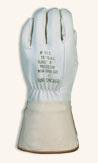 NSA Kunz Glove Co. 999 Series FR Secondary Voltage Elastic Back Gloves 10 Goatskin Leather Pearl