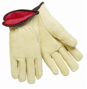 MCR Safety 3250 Series Straight Thumb Insulated Drivers Gloves XL Cowhide Leather Cream