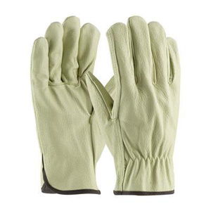PIP Economy <em class="search-results-highlight">70</em>-301 Series Unlined Straight Thumb and Slip-on Cuff Drivers Gloves XL Natural Pigskin Leather