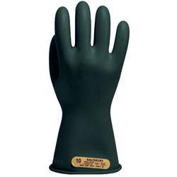Honeywell Salisbury Class 00 Electrical Insulating Type I Rubber Gloves 9.5 Black Rubber