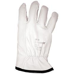 Honeywell Salisbury ILPM Series No Cuff Leather Protection Gloves 10 - 10.5 Goatskin Leather White