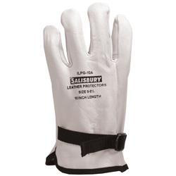 Honeywell Salisbury ILPG10A Series Pull Strap Leather Protection Gloves 9 - 9.5 Goatskin Leather White